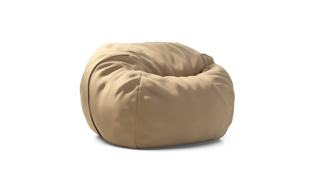 vetsak | Pouf Medium - Leather - Beige