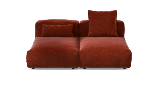 vetsak | Sofa Set 01 Medium - Suave - Saffron | Modular Sofa | 2.5 Seater