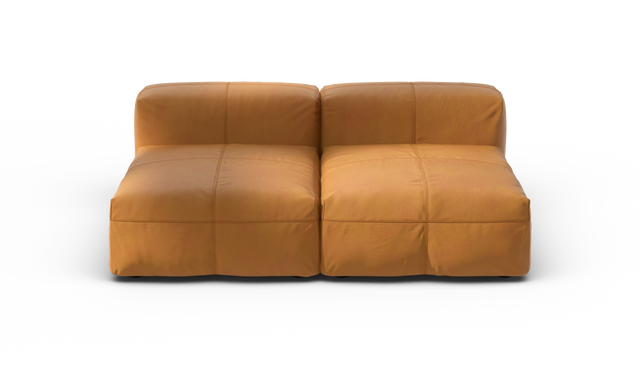 vetsak | Sofa Set 01 Medium - Leather - Brown | Modular Sofa | 2.5 Seater
