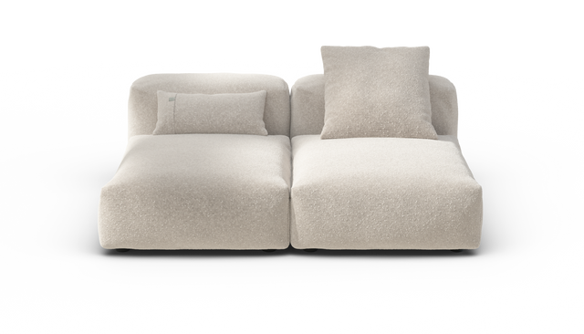 vetsak | Sofa Set 01 Medium - Nub - Creme | Modular Sofa | 2.5 Seater