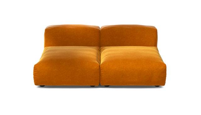 vetsak | Sofa Set 01 Medium - Suave - Orange Blaze | Modular Sofa | 2.5 Seater