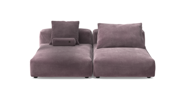 vetsak | Sofa Set 01 XLarge - Cord Velour - Blossom | Modular Sofa | 3.5 Seater