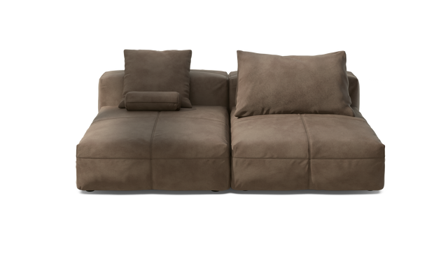 vetsak | Sofa Set 01 XLarge - Leather - Cacao | Modular Sofa | 3.5 Seater