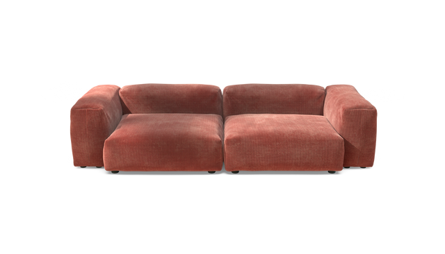 vetsak | Sofa Set 02 Large - Cord Velour - Brick | Modular Sofa | 3.5 Seater | Big Sofa