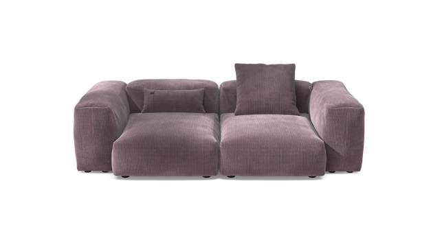 vetsak | Sofa Set 02 Medium - Cord Velour - Blossom | Modular Sofa | 2.5 Seater | Big Sofa