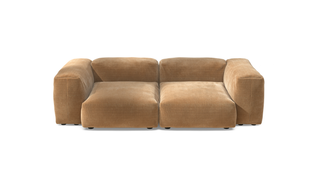 vetsak | Sofa Set 02 Medium - Cord Velour - Camel | Modular Sofa | 2.5 Seater | Big Sofa