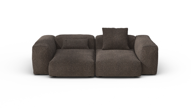 vetsak | Sofa Set 02 Medium - Nub - Walnut | Modular Sofa | 2.5 Seater | Big Sofa