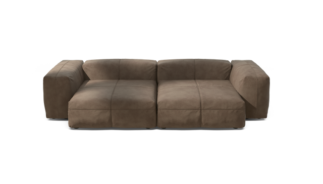 vetsak | Sofa Set 02 XLarge - Leather - Cacao | Modular Sofa | 3.5 Seater | Big Sofa