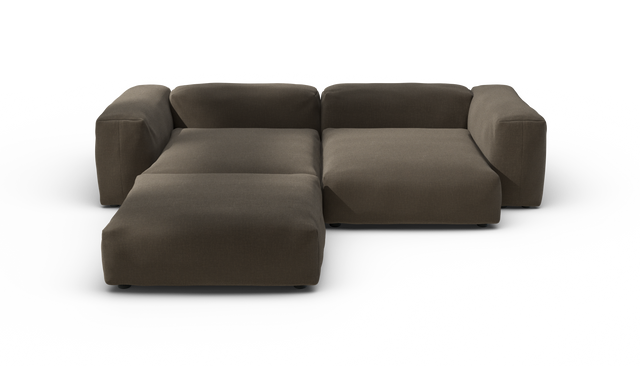 vetsak | Sofa Set 03 - Breeze - Brown | Modular Sofa | 3.5 Seater | Big Sofa | Corner Sofa