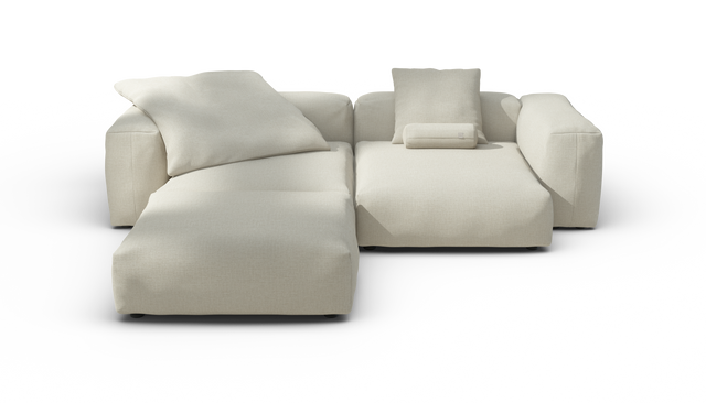 vetsak | Sofa Set 03 - Breeze - Ecru | Modular Sofa | 3.5 Seater | Big Sofa | Corner Sofa