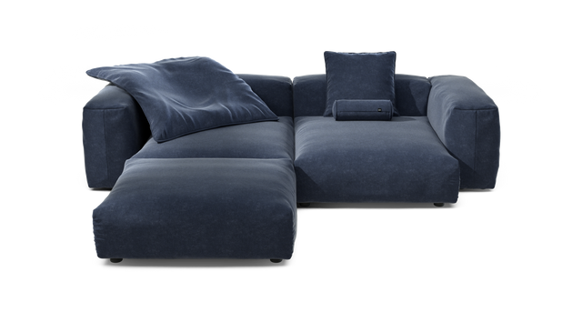 vetsak | Sofa Set 03 - Suave - Navy | Modular Sofa | 3.5 Seater | Big Sofa | Corner Sofa