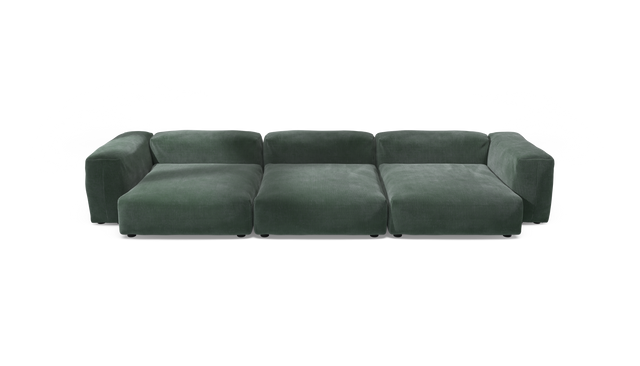vetsak | Sofa Set 05 - Cord Velour - Hunter | Modular Sofa | 5 Seater | Big Sofa | Corner Sofa