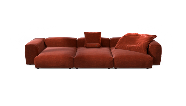vetsak | Sofa Set 05 - Suave - Saffron | Modular Sofa | 5 Seater | Big Sofa | Corner Sofa