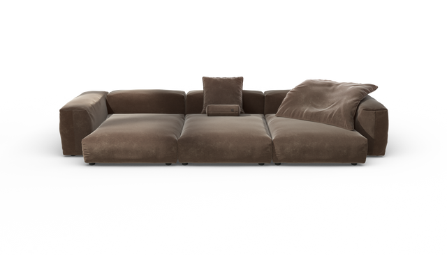vetsak | Sofa Set 05 - Suave - Espresso | Modular Sofa | 5 Seater | Big Sofa | Corner Sofa
