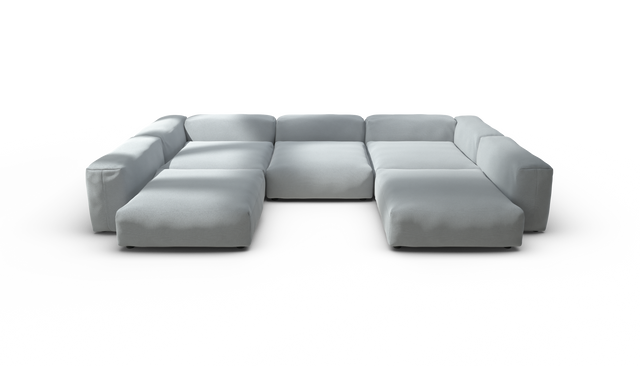 vetsak | Sofa Set 06 - Pique - Turquoise | Modular Sofa | 6.5 Seater | Big Sofa | U-Shape | Corner Sofa