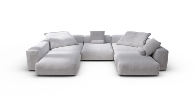 vetsak | Sofa Set 06 - Ridge - Dune | Modular Sofa | 6.5 Seater | Big Sofa | U-Shape | Corner Sofa