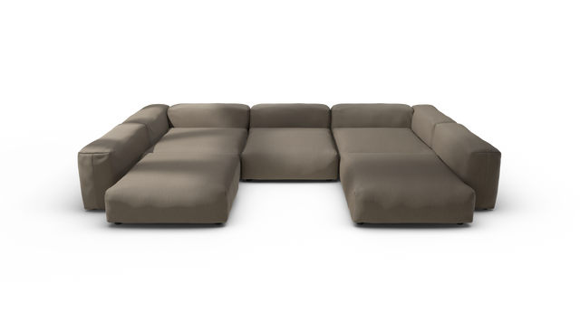 vetsak | Sofa Set 06 - Terrain - Driftwood | Modular Sofa | 6.5 Seater | Big Sofa | U-Shape | Corner Sofa
