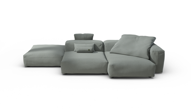 vetsak | Sofa Set 09 - The Island - Breeze - Sage | Modular Sofa | 7 Seater | Sofa Island
