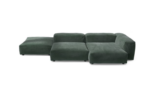 vetsak | Sofa Set 09 - The Island - Cord Velour - Hunter | Modular Sofa | 7 Seater | Sofa Island