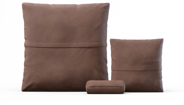 Pillow Set 2 - Leather - Stone