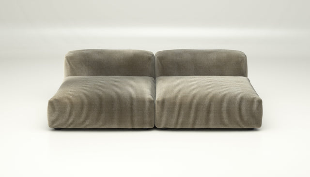 vetsak | Sofa Set 01 Large - Cord Velour - Khaki | Modular Sofa | 3.5 Seater