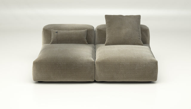 vetsak | Sofa Set 01 Medium - Cord Velour - Khaki | Modular Sofa | 2.5 Seater