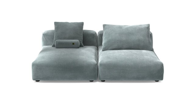 vetsak | Sofa Set 01 XLarge - Cord Velour - Mint | Modular Sofa | 3.5 Seater