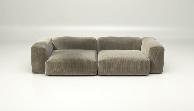 vetsak | Sofa Set 02 Large - Cord Velour - Khaki | Modular Sofa | 3.5 Seater | Big Sofa