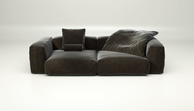 vetsak | Sofa Set 02 Large - Suave - Anthracite | Modular Sofa | 3.5 Seater | Big Sofa
