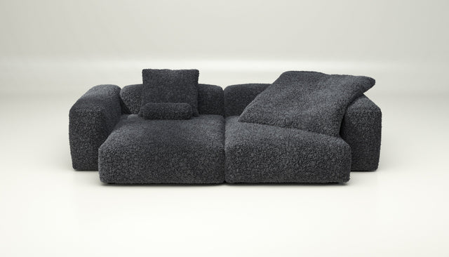 vetsak | Sofa Set 02 XLarge - Doodle - Dark Grey | Modular Sofa | 3.5 Seater | Big Sofa