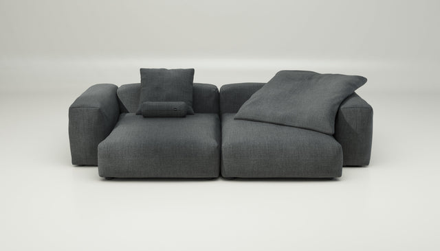 vetsak | Sofa Set 02 XLarge - Pique - Dark Grey | Modular Sofa | 3.5 Seater | Big Sofa