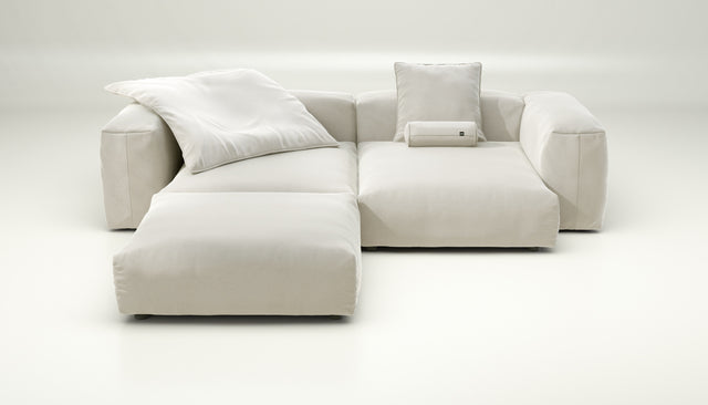 vetsak | Sofa Set 03 - Suave - Pearl | Modular Sofa | 3.5 Seater | Big Sofa | Corner Sofa