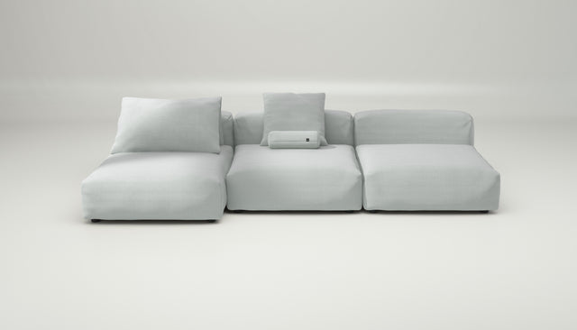 vetsak | Sofa Set 04 - Pique - Light Grey | Modular Sofa | 5 Seater | Big Sofa