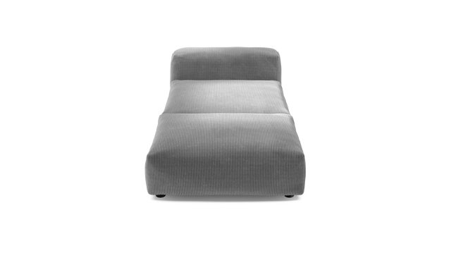 vetsak | Sofa Set 07 - Sun Lounger - Cord Velour - Light Grey | Modular Sofa | 2 Seater | Daybed | Chaiselounge