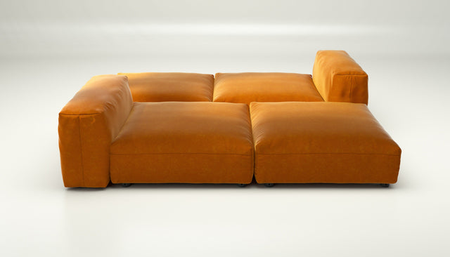 vetsak | Sofa Set 08 - Daybed - Suave - Orange Blaze | Modular Sofa | 6 Seater | Outdoor Island | Double lounger