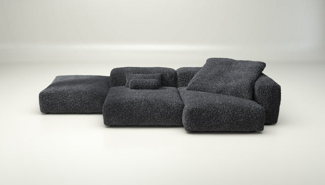 vetsak | Sofa Set 09 - The Island - Doodle - Dark Grey | Modular Sofa | 7 Seater | Sofa Island