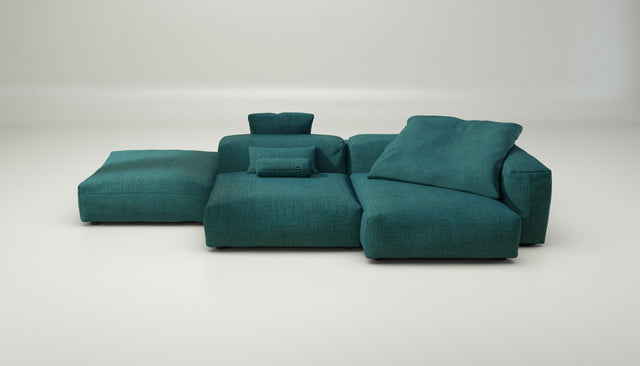 vetsak | Sofa Set 09 - The Island - Pique - Cedar | Modular Sofa | 7 Seater | Sofa Island